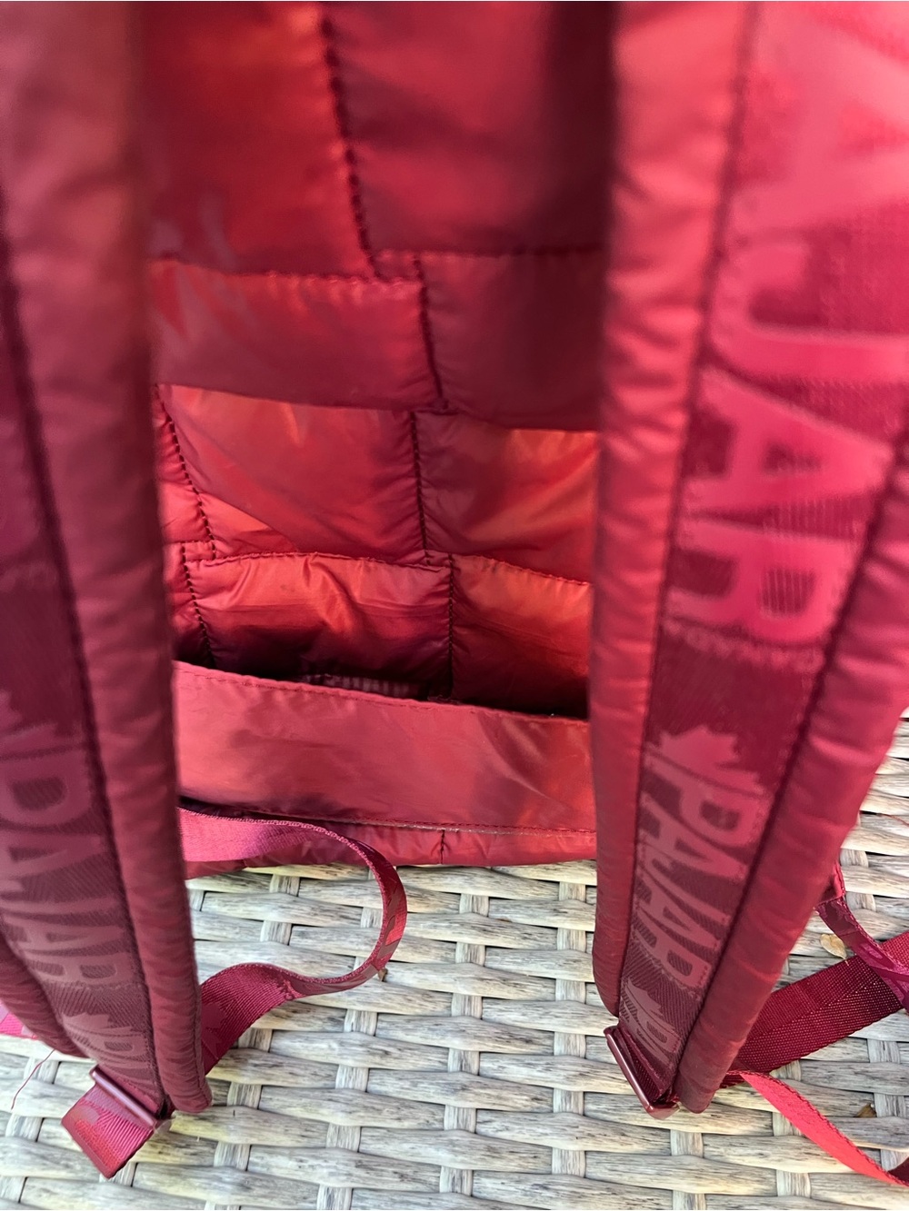 Pajar Quilted Burgundy Backpack - Picture 7 of 13